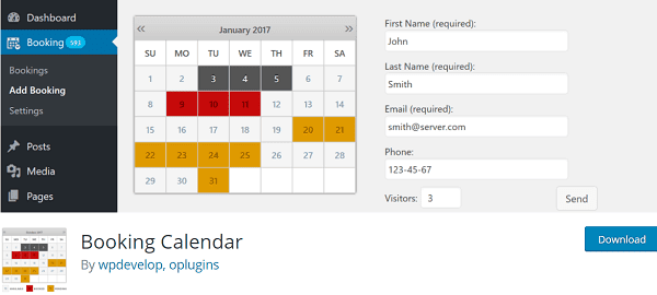 25 Best WordPress Plugins for Photographers to Display and Sell Photos 9 Booking Calendar