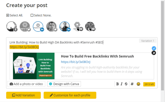 How to Schedule and Manage Your LinkedIn Posts Ahead of Time 4 SocialBee-linkedIn