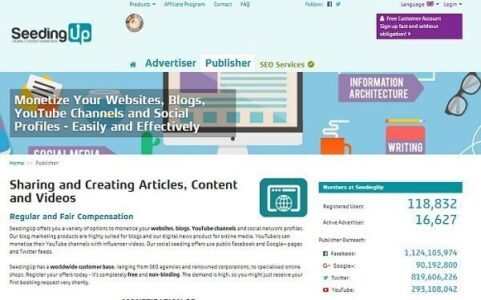 20 Best Websites to Get Sponsored Posts for Your Blog 6 /Seeding-Up