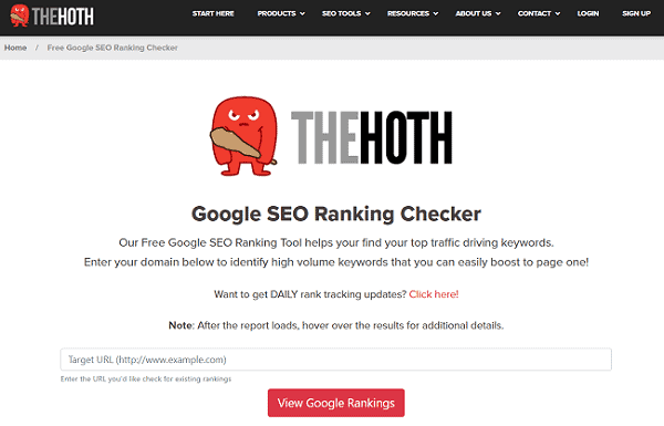 10 Best Google Keyword Ranking Checker Tools (Free & Paid) 15 the-hoth