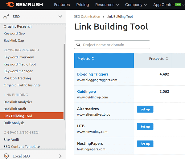14 Proven Ways to Build Backlinks With Semrush (Free + Advanced Methods) 3 link building semrush 1