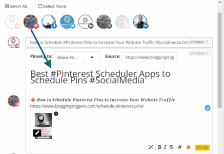 10 Best Pinterest Scheduler Apps to Plan and Automate Your Pins 6 socialbee-pinterest-scheduling