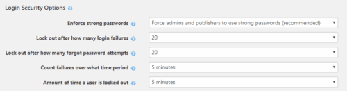 Wordfence limit login attempts