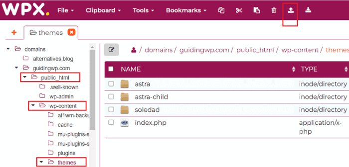 Update a wordpress theme