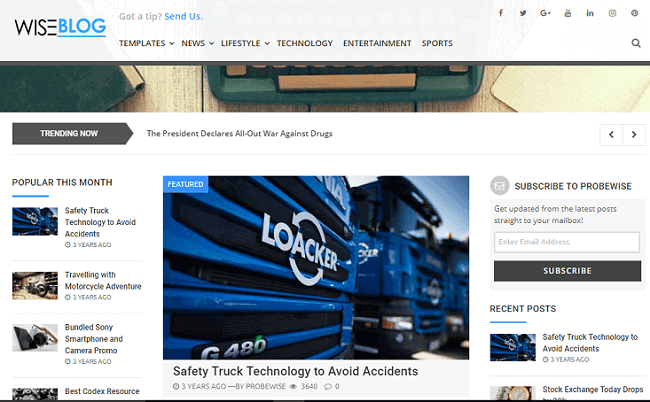 Wise Blog Theme Wise Blog Theme