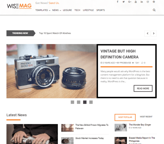 Wise Mag wordpress theme Wise Mag wordpress theme
