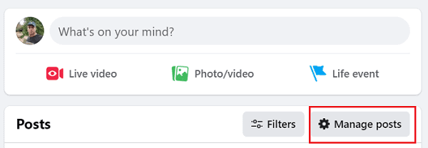 Delete Facebook posts