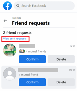 How to Cancel a Sent Friend Request on Facebook 5 Facebook friend requests delete