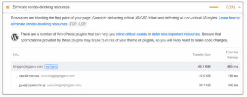 Eliminate render blocking