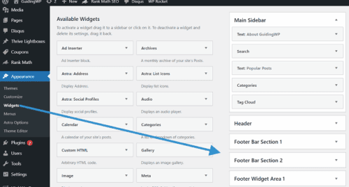 How to Edit Footer in WordPress (Step by Step) 1 Footer widgets WordPress