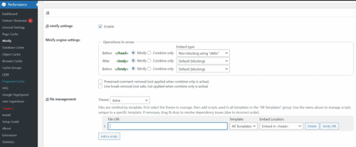 eliminate render blocking w3 total cache