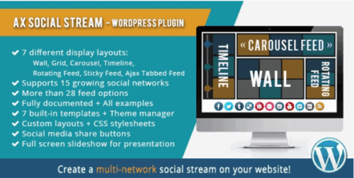 16 Best WordPress Social Media Plugins for Sharing 16 AX Social Stream