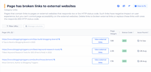 Sitechecker Review: Affordable SEO Suite for Bloggers 5 broken links