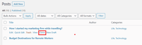 How to Duplicate a WordPress Page or Post in a Single Click (3 Ways) 5 Clone wordpress page