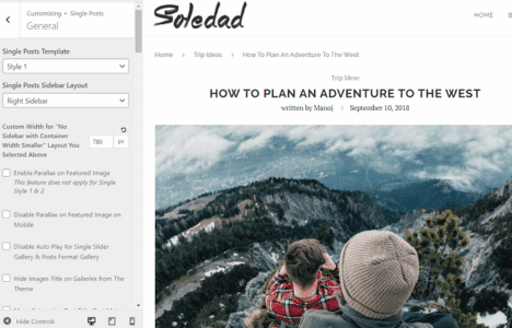 Soledad Theme Review: Why It’s One of the Most Popular WordPress Themes? 3 Soledad-customizer-settings