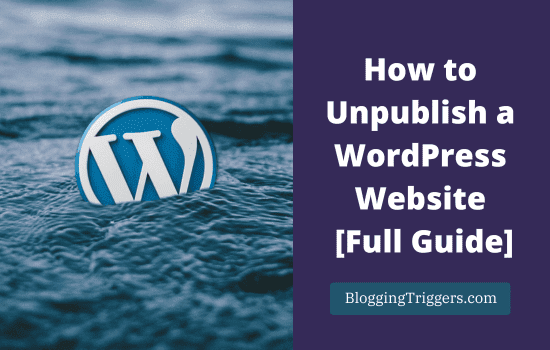 How to Unpublish a WordPress Website (Full Guide) 1 How to Unpublish a WordPress Website