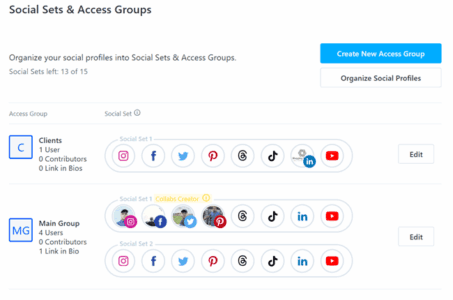 Later access groups Later access groups