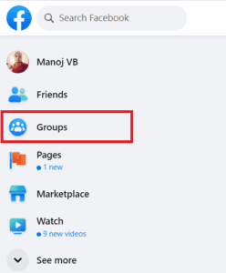 Create a facebook group