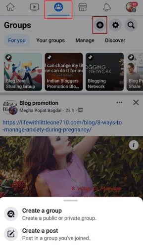 create facebook group iphone