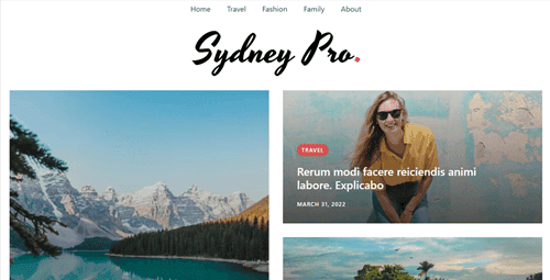 Sydney wordpress theme