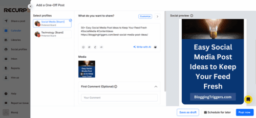 RecurPost Pinterest share RecurPost Pinterest share