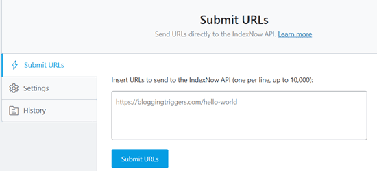 instant indexing instant indexing