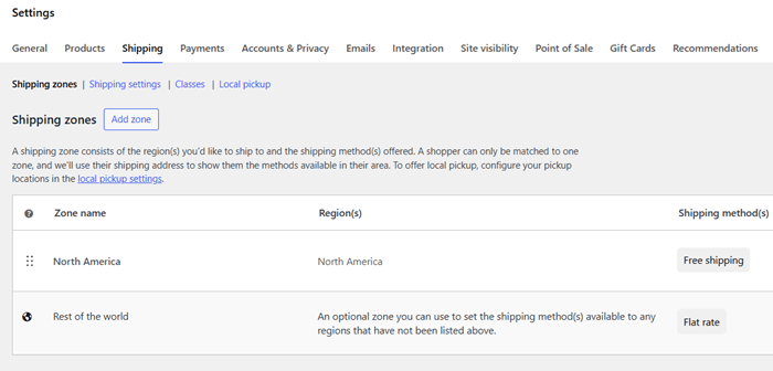 woocommerce shipping