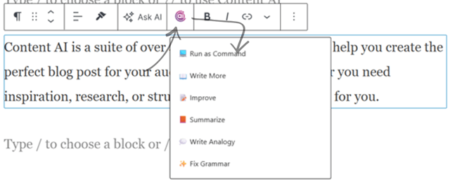 content ai options content ai options